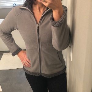 Athleta plush full-zip jacket w/zipper pockets